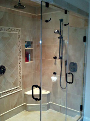 seamless tub shower doors